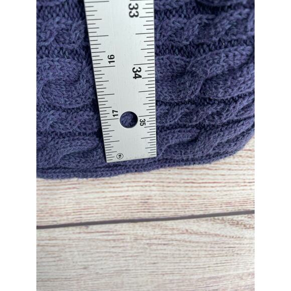 prAna Scoop neck Textured Cable Knit Sweater Dress Women's Medium Purple/Blue - Picture 7 of 7